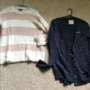 Hollister an American eagle sweater/cardigan
